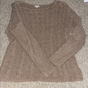Fun textures brown sweater